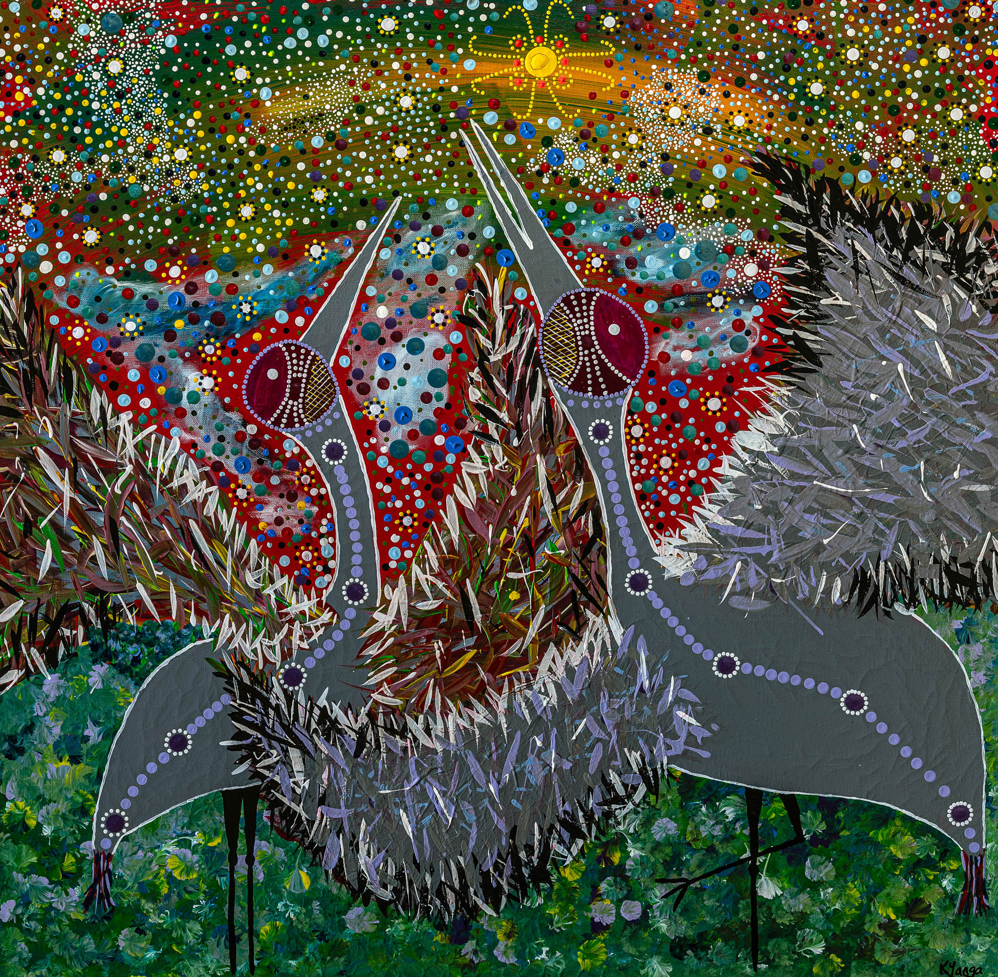 ブロンズ彫刻 \"The Dancing Brolga\" Bronze Maquette of Dancing Brolgas Statue Commissioned for
